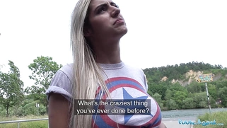 Hot Brazilian twerker Mia Linz fucked outdoors