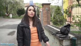 Spanish Babe in Tight Dress Fucked Outside