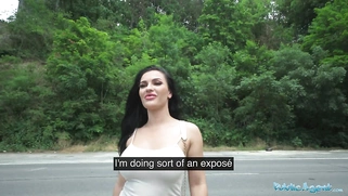 hitch-hiker with fabulous big boobs fucking a big dick