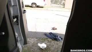 Natalia Mendez gets facialized and dropped off like a cheap whore