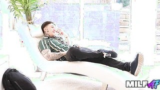 MILF Dana Levy Smokes Then Rides Tattooed Stud
