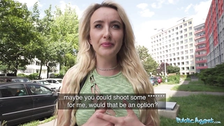 Sexy young blonde seeking large cocks from strangers to create content