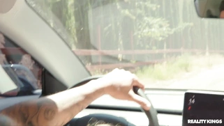 Chloe Surreal is sucking black dick in the car