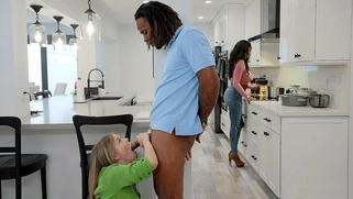 Coco Lovelock is sucking BBC and her stepmom is none the wiser