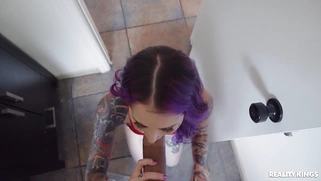 Valerica Steele is sucking gargantuan black cock in POV
