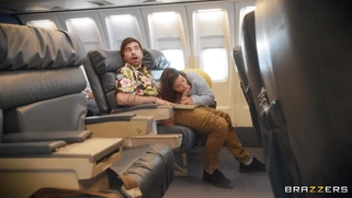 Antonella La Sirena is sucking cock in the airplane