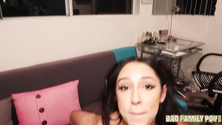 Curvy Brunette Selena Ivy Pussy Destroyed by Stepdaddy