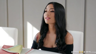 Avery Black is sucking the big dick and licking balls