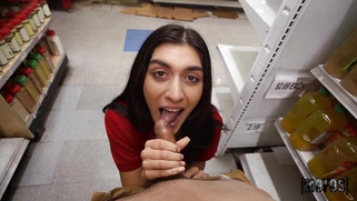 Aubry Babcock is sucking big cock in POV