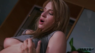 Victoria Daniels anally rides the hard cock on the chair