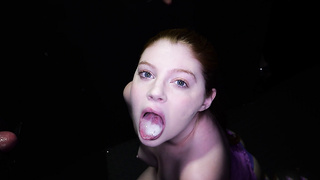 That's it Eve, now swallow it!