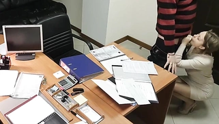 Hot Blonde Secretary Fucked By Boss In Office