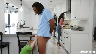 Coco Lovelock is sucking BBC and her stepmom is none the wiser