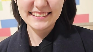 Cute babe sucks me off before fucking