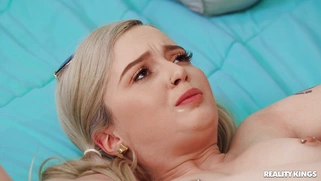Lexi Lore with legs thrown back got her ass gaped and fucked