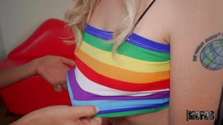 Lexi Lore and Hime Marie are sucking cock and licking balls