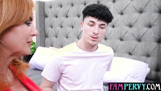 Hairy mature loves her stepsons big cock
