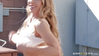 Busty blonde Nicole Aniston got to the police