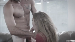 Gracie May Green guzzles Jake Adams' big cock