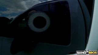 Yumi Sin gets facialed by Tyler Steel in the bus