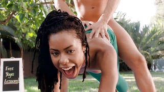 Kira Noir gets fucked by Xander Corvus outdoors